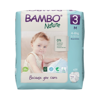 Эко-подгузники Bambo Nature 3 (4-8 кг), 28 шт купить оптом в Калининграде